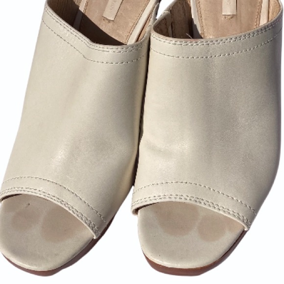 Frye Cream open toed mules with chunky heel - Picture 12 of 16